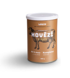 Mokra karma dla psów LOUIE Wołowina z ryżem 400g